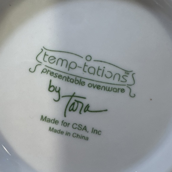 Temptations by Tara Floral Baking Serving Bowl Casserole Dish 10in - Picture 2 of 4